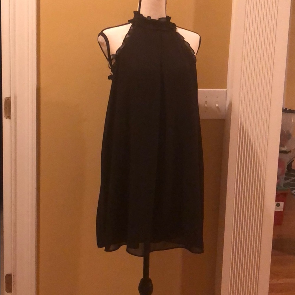 Cute BCBG Black halter dress.